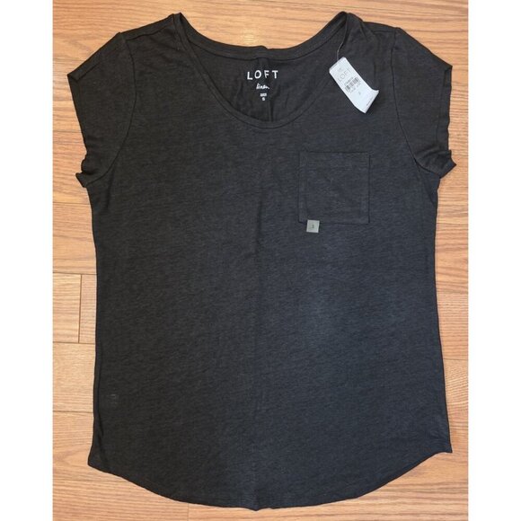 Loft Tees Sz S Black & Green Gold Cotton Short Sleeve Lot Of 2 Cold Shoulder NWT - Picture 9 of 13